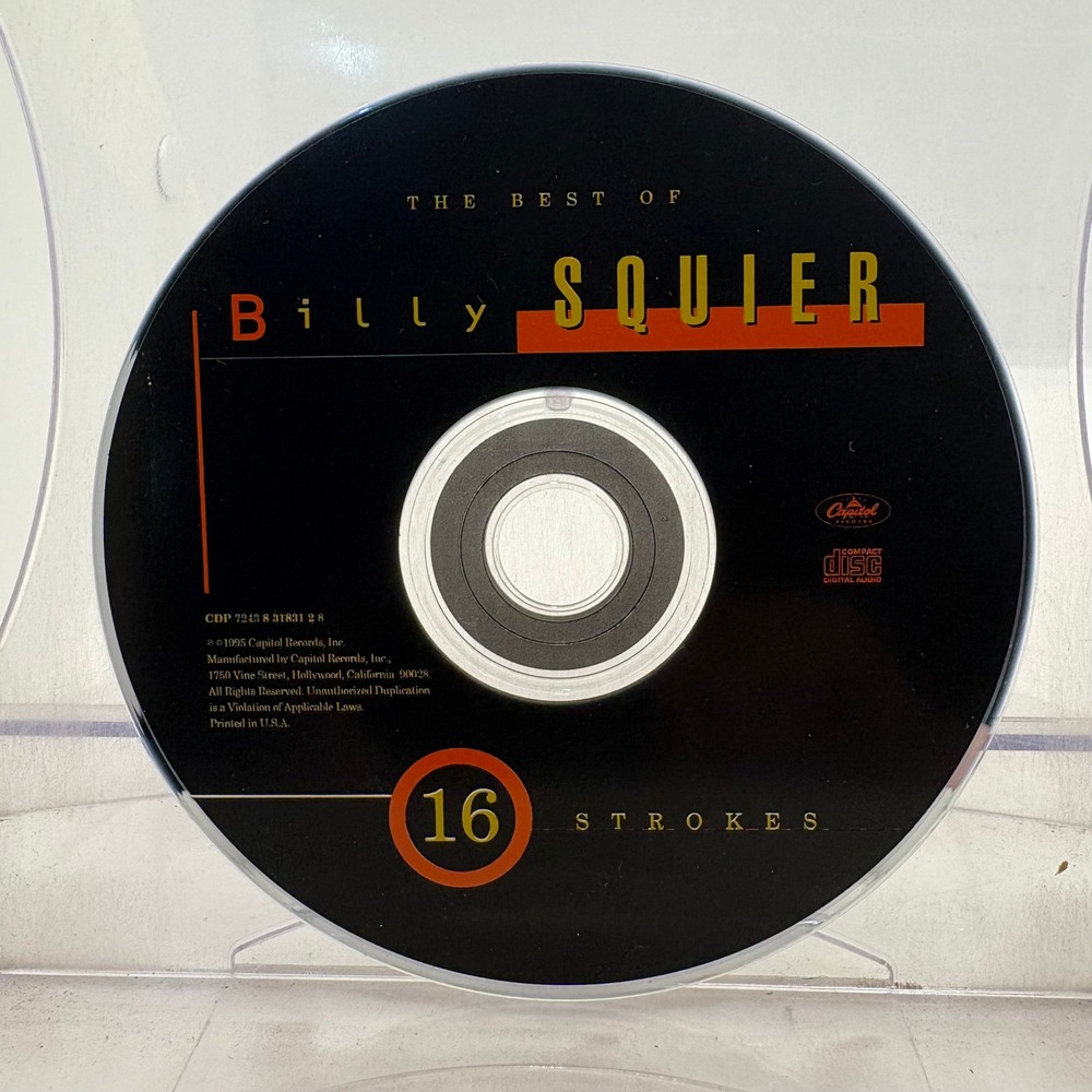 Billy Squier 16 Strokes The Best Of Billy Squier‎ CD 1995 Capitol CDP 8 31831